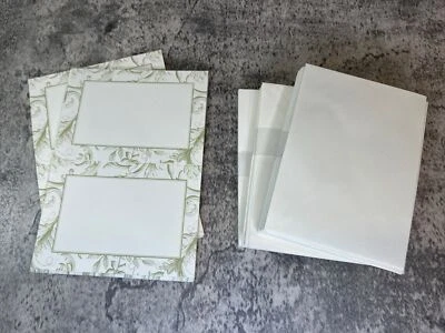 80x Anna Griffin 婚礼可打印回复笔记感谢绿色奶油信封 — 第 1/4 张图片