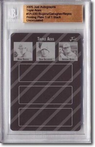 Anthony Reyes * Sean Gallagher * Mark Rogers Rookie Printing Press Plate BGS 1/1