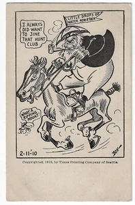 1910 Seattle Times Umbrella Man Robert Patten Postcard by John "Dok" Hager #2 - Picture 1 of 2