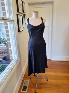 Witchery First Edition 12 Black Sleeveless bias cut Vintage style evening dress - Picture 1 of 8