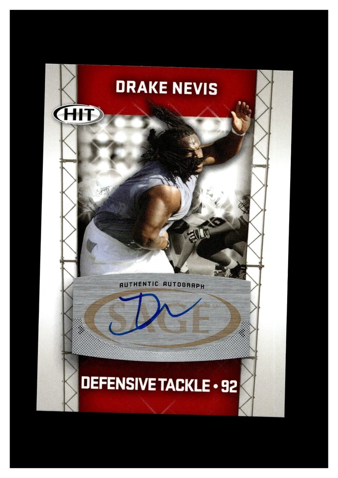 2011 SAGE HIT Autograph #A92 Drake Nevis RC LSU Tigers - Image 1 of 2