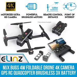 MJX Bugs 4W Foldable Drone 4K Camera GPS RC Quadcopter Brushless 3x Battery B4W - Picture 1 of 12
