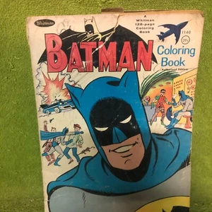 Vintage Batman Meets Blockbuster Coloring Book Whitman 1966 DC Comics - Imagen 1 de 6