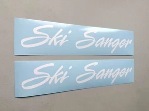 Ski Sanger Vintage Boat Decals SET OF 2 Vinyl Decal Stickers - Picture 1 of 5