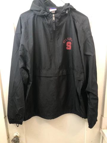 Champion Black Stanford University 1/4 Zip Pullover Jacket Size XL Cover