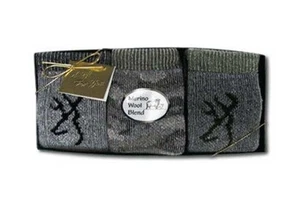 Browning Buckmark Kids Boys 3 Pack Socks Gift Box - Small 6-8.5 Boot - Picture 1 of 1