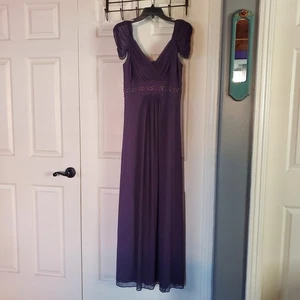 Maxi Vestido Formal De Colección Alex Noche Cachicho Talla 8 Hada Bosque Cuentas Babydoll  - Imagen 1 de 11