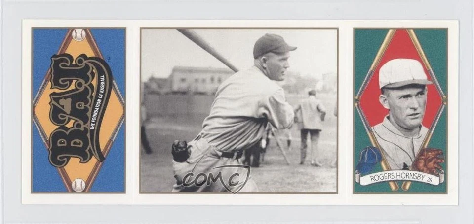 1993 Upper Deck BAT Triple-Folders Rogers Hornsby #68 HOF - Image 1 of 2