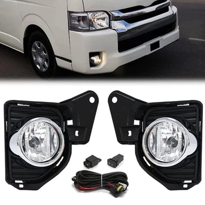 Pair For TOYOTA HIACE 2014~2018 Chrome Spot Light Fog Lamps Halogen Replacement Foto 1 de 4