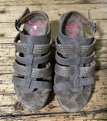 Zapatos de cuña con plataforma marrón talla 8 Jelly Pop para mujer Foto 1 de 4