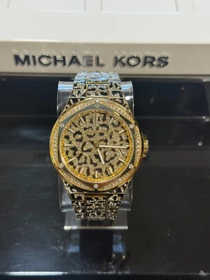 Reloj para mujer Michael Kors MK7284 Lennox pavé animal tono dorado nuevo con etiquetas caja de regalo $550 Foto 1 de 4