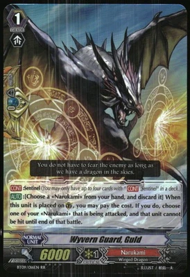 CardFight!! Vanguard - Clash of Knights Wyvern Guard, Guld 2013 BT09/016EN RR - Image 1 of 2