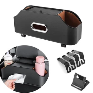 Car Back Seat Organizer with 2 Drink Cup Holder and Tissue Box, Headrest Hang... - Picture 1 of 6