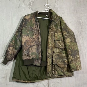 VTG 10X Gore-Tex Rain Wear Hooded Camo Hunting 2-1 Jacket Size Medium Realtree - Picture 1 of 13