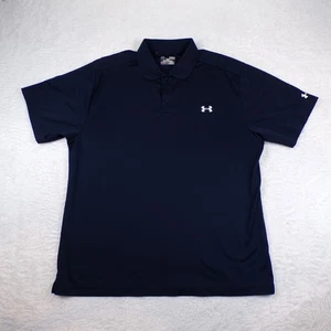 Under Armour Poloshirt Herren XL Loose Heatgear Golf dunkelblau Struktur - Bild 1 von 9
