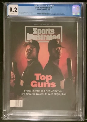 1994 年 8 月 8 日体育画报 Newstand Ken Griffey Jr Frank Thomas CGC 9.2 — 第 1/2 张图片