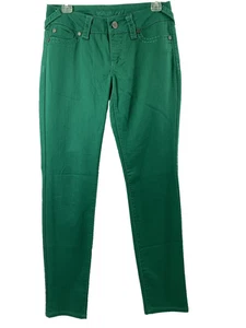 Maurice Jeans Womens Medium Green Denim Straight Stretch Comfy - Picture 1 of 12