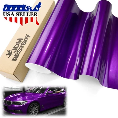 Brillante Metálico Brillante Caramelo Calcomanía Coche Vinilo Envoltura Película Adhesiva Hoja Brillo Hágalo Usted Mismo Foto 1 de 4