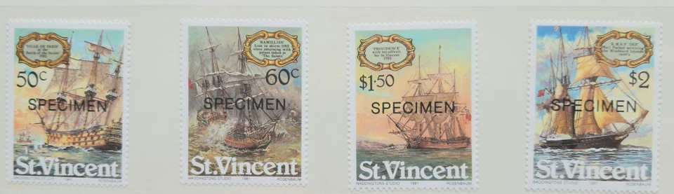 Sellos de muestra St Vincent 1981 veleros MNH SG656 - 659 Foto 1 de 1