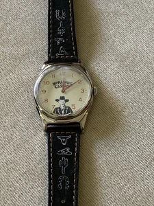 Vintage Hopalong Cassidy Watch Original Leather Band Needs Battery Not Tested - Picture 1 of 7