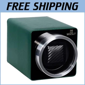 Enrollador de reloj de cuero PU verde de lujo para relojes automáticos con TPD ajustable - Imagen 1 de 11