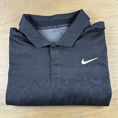 Nike Tiger Woods Golf Polo Shirt Men's XXL Dri-FIT Camo/Black DR5327-010 - Image 1 of 4
