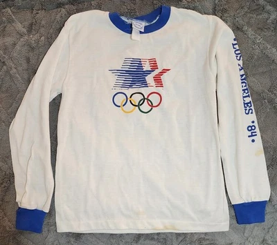 Vtg 1984 Levi's Los Angeles Olympic Games Ringer T-Shirt - Image 1 of 4