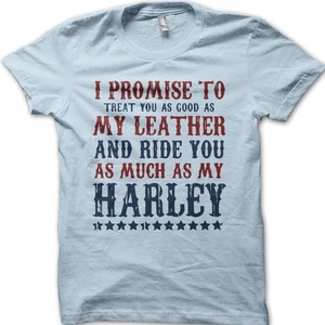 Camiseta clásica de motociclista I Promise vintage Harley 6060 - Imagen 1 de 5