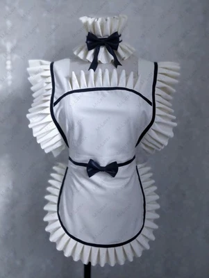 Latex Rubber Gummi ruffles servant Apron pinafore bow choker customized #1226 - Image 1 of 4