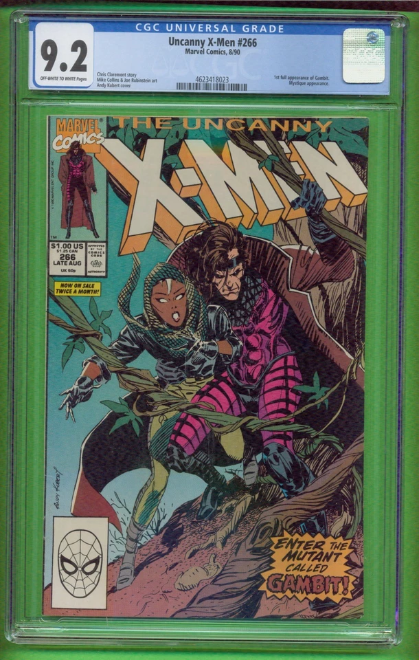 UNCANNY X-MEN #266 casi nuevo- CGC 9.2 MARVEL COMICS 1990 1er Gambito 25-755 Foto 1 de 2