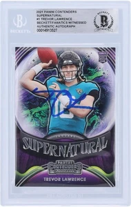 Trevor Lawrence Jaguars Signed 2021 Panini Contenders #SN-TLR BAS Rookie Card - Picture 1 of 3