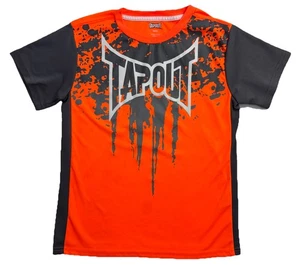 Tapout Boy's Polyester Shirt Size 10/12. Neon Orange/Grey - Picture 1 of 8
