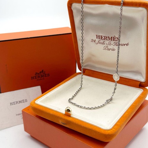 HERMÈS Collana catena Hermes Ag925 cella grezza ottima usata senza scatola originale 80 cm