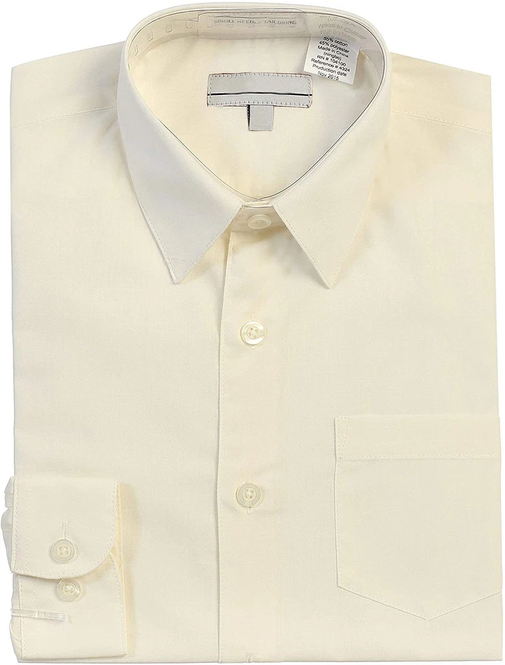 Мальчика классический крой длинным рукавом повседневный пуговицах ребенка ясельного возраста Kids платье рубашка - Изображение 1 из 1