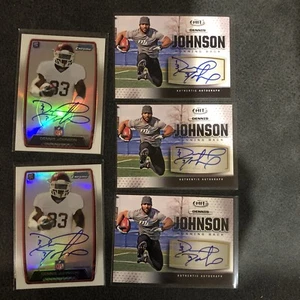 (5) 2013 Dennis Johnson ROOKIE AUTO Lot Sage Chrome - Arkansas Razorbacks RC - Picture 1 of 2
