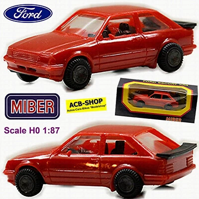 Ford Escort XR3 Escort '81 Berlina 1980-82 Rosso 1:87 Miber 1101 - Immagine 1 di 4