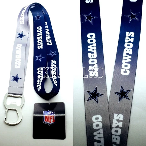 Dallas Cowboys NFL Keychain & Bottle Opener Lanyard Cover