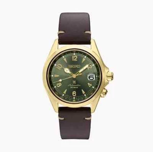 New Seiko SPB210 Prospex Men's Green Dial 39.5mm Brown Leather Strap Watch - Picture 1 of 1