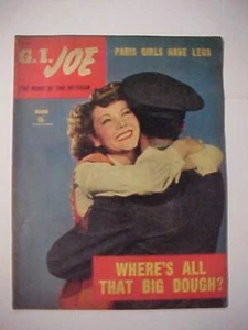 VINTAGE~ GI JOE ~ MOVIE PIN-UP GIRL MOVIE PHOTO 15 CENT MAGAZINE ORIG WWII 1946 - Foto 1 di 6