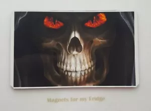 GRIM REAPER / SKELETON EVIL SKULL FRIDGE MAGNET - M167 F - Bild 1 von 1