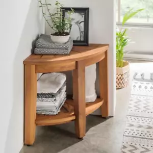 Destiny Badregal SPA & LIVING Eckregal halbrund 40x40x44 cm Teak - Bild 1 von 4