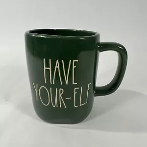 Rae Dunn Have Your Elf A Merry Little Christmas Green Mug New - Picture 1 of 6