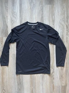 Nike Top Women’s Small Black Activewear Dri Fit Gym Training Running Shirt - Picture 1 of 5