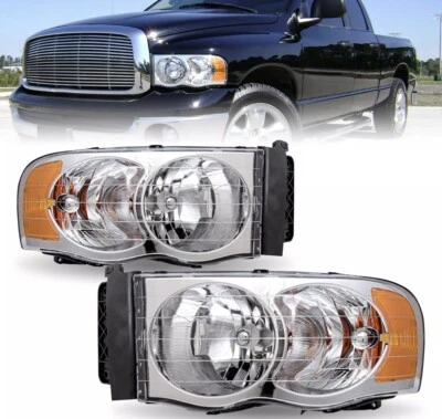 Лампы 02-05 DODGE RAM 1500 2500 3500 ХРОМИРОВАННАЯ ФАРА ЛАМПА 🇵🇷📦✅ - Изображение 1 из 3
