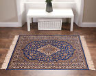Bukan Art Silk Blue Persian Thin Traditional Floor Rug Mat 100x137cm **new**