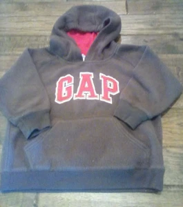 EUC! Boys Gap Brown Red Fleece Hooded Sweatshirt Hoodie Size 4T - Picture 1 of 1