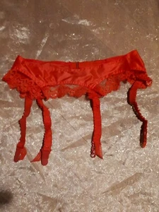 Vintage showgirl red lace suspender belt - Picture 1 of 1