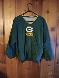 Vintage Mighty Mac Green Bay NFL Team Windbreaker Reversible Pullover M - Picture 1 of 8