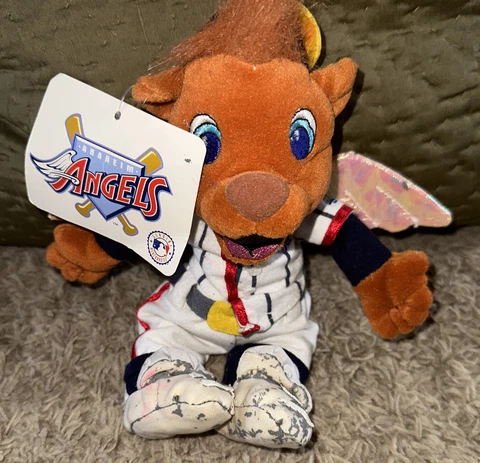 ANAHEIM ANGELS BEAN BAG PLUSH STUFFED SCOOP MASCOT MLB MAJOR LEAGUE BASEBALL NEW Cover