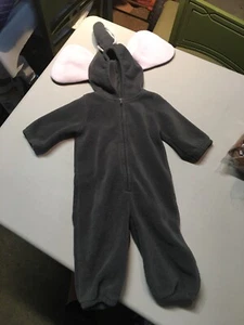 Gray Old Navy Elephant Hoodie Bunting Snowsuit Costume Size 6-12 Months 6-12M - Picture 1 of 4